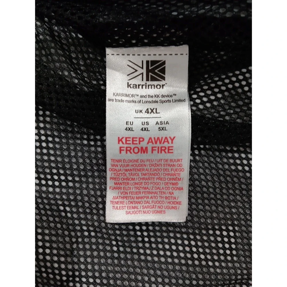 Karrimor Weathertite Nylon Black Jacket Windbreaker Size 4xl ‎ 2285